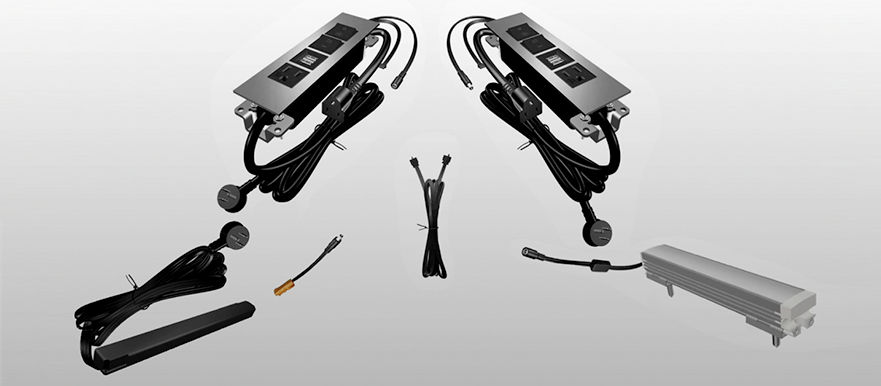 Metro Light And Power Outlets With 3 Way Switches