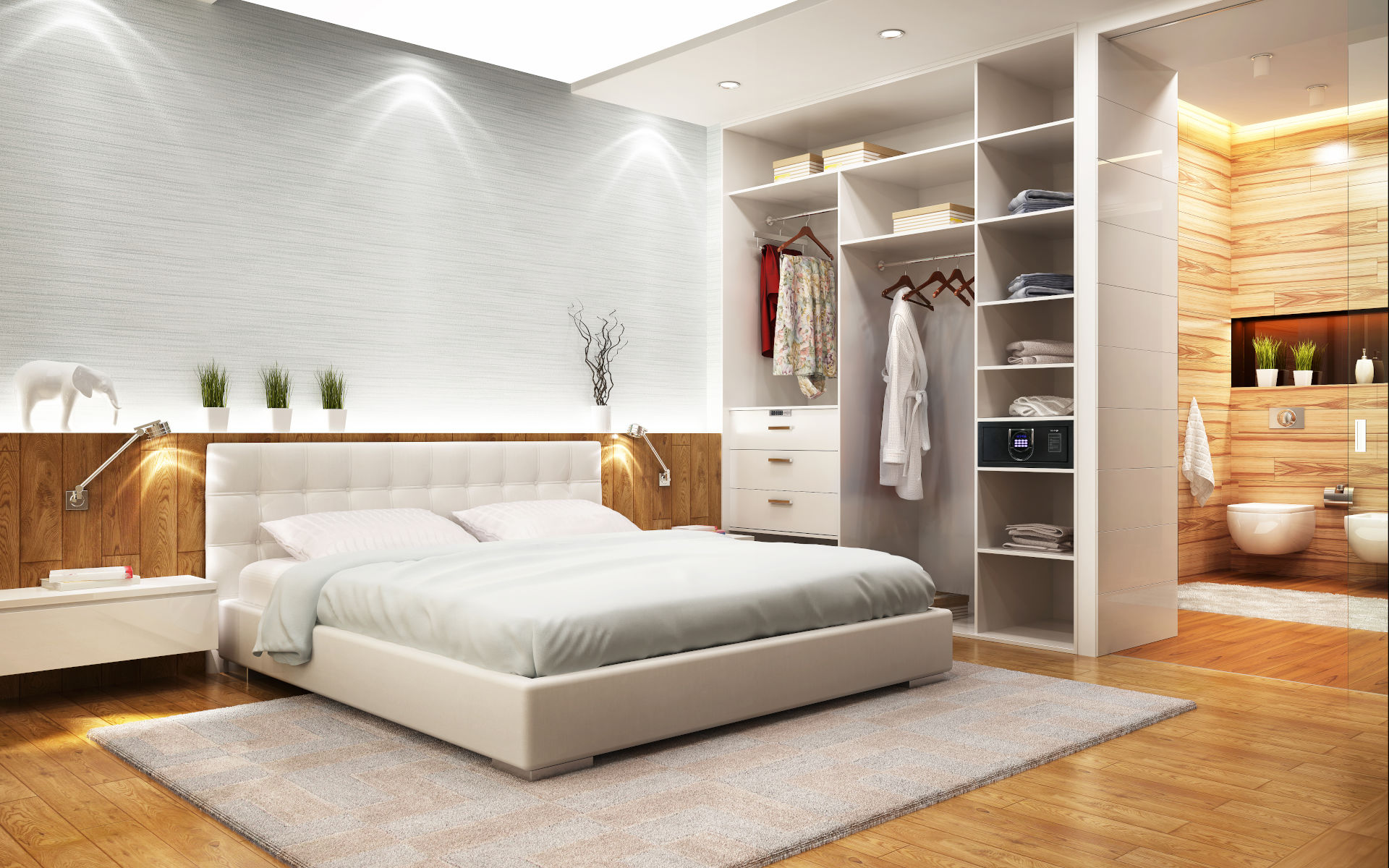 Mormax Uk Modern Led Lighting In Closet And Loc N Go Safe